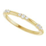 124033 - 14K Gold 1/8 CTW Lab-Grown Diamond Stackable Ring - Columbia Jewelers, Fall River, Massachusetts, USA
