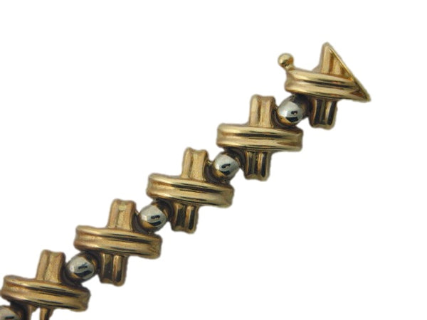 07_00335 - 19.2K Two Tones Portuguese Gold Ladies Bracelet - Columbia Jewelers, Fall River, Massachusetts, USA