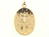 6916SG - 19.2k Portuguese Gold Oval "Senhora das Graças" Medal - 20x15.5 - Columbia Jewelers, Fall River, Massachusetts, USA
