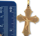 00234 - 19.2K Portuguese Gold Solid Crucifix - Columbia Jewelers, Fall River, Massachusetts, USA