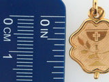 582 - 19.2k Portuguese Gold Solid Communion Medal - Columbia Jewelers, Fall River, Massachusetts, USA