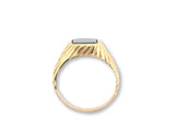 1357 - 19.2k Portuguese Gold Solid Ring with Onix - Columbia Jewelers, Fall River, Massachusetts, USA