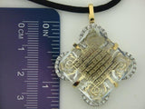 22.500 - 19.2kt Two Tone Portuguese Gold Pendant with Diamonds and Topaz - Columbia Jewelers, Fall River, Massachusetts, USA