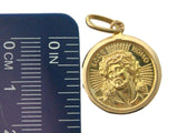 MD5_8071 - 19.2k Portuguese Gold Round (18.5mm) "Ecce Homo" Medal - Columbia Jewelers, Fall River, Massachusetts, USA