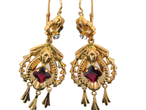 SAR0220 - 19.2k Portuguese Gold Earrings - Columbia Jewelers, Fall River, Massachusetts, USA