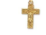 00233 - 19.2K Portuguese Gold Solid Crucifix - Columbia Jewelers, Fall River, Massachusetts, USA