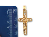 00150 - 19.2K Portuguese Gold Solid Crucifix - Columbia Jewelers, Fall River, Massachusetts, USA