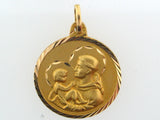 5734 - 19.2k Portuguese Gold Round (21mm) Solid "Saint Anthony" Medal - Columbia Jewelers, Fall River, Massachusetts, USA