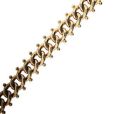 PU6500 - 19.2K Portuguese Gold Men Hollow Curb Bracelet