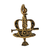 5706 - 19.2k Portuguese Gold Flat Holy Ghost Crown Charm - Columbia Jewelers, Fall River, Massachusetts, USA