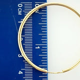 HOOPS20P - 19.2k Gold Plain Hoops Earrings (2mm thickness) - Columbia Jewelers, Fall River, Massachusetts, USA