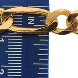 6575 - 19.2K Portuguese Gold Solid Figaro Bracelet - Columbia Jewelers, Fall River, Massachusetts, USA