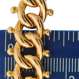 PU6500 - 19.2K Portuguese Gold Men Hollow Curb Bracelet - Columbia Jewelers, Fall River, Massachusetts, USA