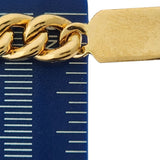 1811 - 19.2K Portuguese Gold Men Hollow ID Curb Bracelet - Columbia Jewelers, Fall River, Massachusetts, USA