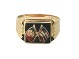 1031 - 19.2k Portuguese Gold Hollow Onix Ring - Columbia Jewelers, Fall River, Massachusetts, USA