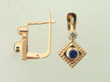 1202_1FQ - 19.2k Portuguese Gold Heart Shape Kids Earrings (Hinge Flap-Back) - Columbia Jewelers, Fall River, Massachusetts, USA