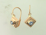 1202_1FR - 19.2k Portuguese Gold Kids Earrings (Hinge Hook-Front Fastening) - Columbia Jewelers, Fall River, Massachusetts, USA
