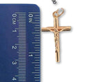 1531 - 19.2K Portuguese Gold Hollow Crucifix (3mm Thickness) - Columbia Jewelers, Fall River, Massachusetts, USA