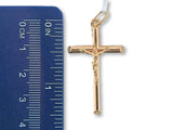 1534 - 19.2K Portuguese Gold Hollow Cut Corners Crucifix (3mm Thickness) - Columbia Jewelers, Fall River, Massachusetts, USA