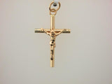 1522 - 19.2K Portuguese Gold Solid Crucifix (2.0mm Thickness) - Columbia Jewelers, Fall River, Massachusetts, USA