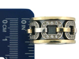 45 - Sterling Silver & 19.2k Gold "Anti Stress" Spinner Band - Columbia Jewelers, Fall River, Massachusetts, USA