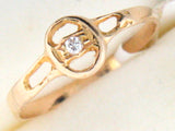 5065 - 19.2k Portuguese Gold C.Z. Kids Ring - Columbia Jewelers, Fall River, Massachusetts, USA