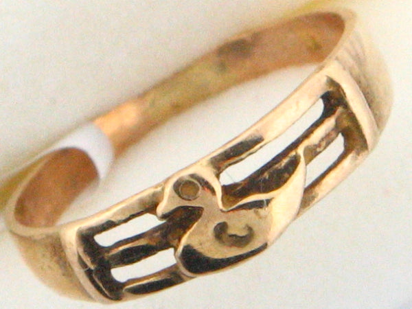 5066 - 19.2k Portug.Gold One Duck Kids Ring - Columbia Jewelers, Fall River, Massachusetts, USA