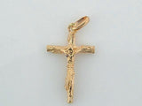 5817 - 19.2K Portuguese Gold Solid Crucifix - Columbia Jewelers, Fall River, Massachusetts, USA