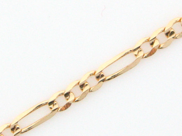 FIGARO - 19.2k Portuguese Gold Figaro Link Kids Bracelet - Columbia Jewelers, Fall River, Massachusetts, USA