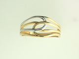 AN116_6046C - 19.2kt Two TonePortuguese Gold Ring With CZs - Columbia Jewelers, Fall River, Massachusetts, USA