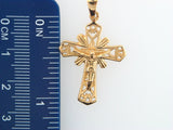 5867 - 19.2K Portuguese Gold Solid Crucifix - Columbia Jewelers, Fall River, Massachusetts, USA