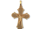 00234 - 19.2K Portuguese Gold Solid Crucifix - Columbia Jewelers, Fall River, Massachusetts, USA