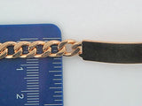 1808 - 19.2K Portuguese Gold Solid Men ID Curb Bracelet - Columbia Jewelers, Fall River, Massachusetts, USA