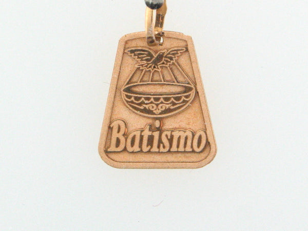 5756 - 19.2k Portuguese Gold Solid "Batismo" Medal - Columbia Jewelers, Fall River, Massachusetts, USA