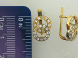 156738- 19.2k Two Tones Portuguese Gold Earrings - Columbia Jewelers, Fall River, Massachusetts, USA