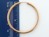 HOOPS30P - 19.2k Gold Plain Hoops Earrings (3mm thickness) - Columbia Jewelers, Fall River, Massachusetts, USA