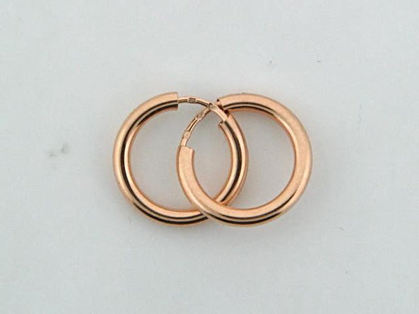 HOOPS20P - 19.2k Gold Kids Plain Hoops Earrings (2mm thickness) - Columbia Jewelers, Fall River, Massachusetts, USA
