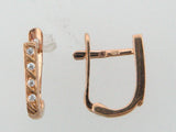 JBR4 - 19.2k Portuguese Gold Kid's C.Z. Earrings - Columbia Jewelers, Fall River, Massachusetts, USA