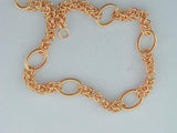 6303- 19.2k Portuguese Gold Virolinha/Oval Loops Ladies Bracelet - Columbia Jewelers, Fall River, Massachusetts, USA
