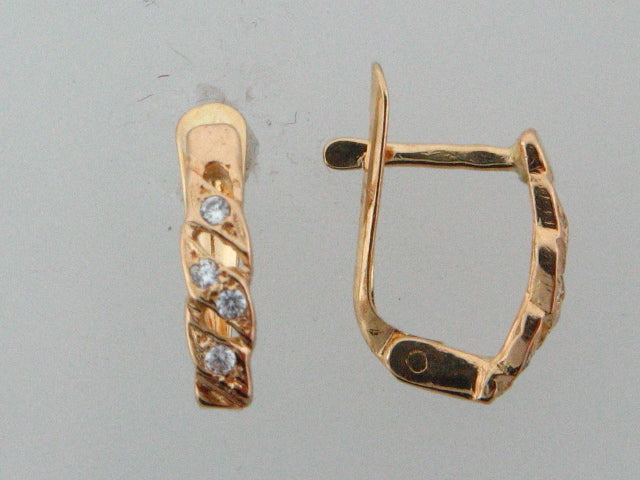 3876 - 19.2k Portuguese Gold Kids Earrings - Columbia Jewelers, Fall River, Massachusetts, USA
