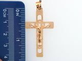 5858 - 19.2K Portuguese Gold Solid Crucifix - Columbia Jewelers, Fall River, Massachusetts, USA