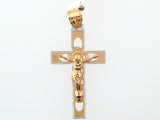 297 - 19.2K Two Tones Portuguese Gold Solid Crucifix - Columbia Jewelers, Fall River, Massachusetts, USA