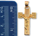 00057 - 19.2K Portuguese Gold Solid Crucifix - Columbia Jewelers, Fall River, Massachusetts, USA
