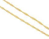 Singapore2.2mm - 19.2kt Portuguese Gold Solid Singapore Chain (2.2mm thickness) - Columbia Jewelers, Fall River, Massachusetts, USA