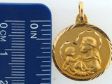 5734 - 19.2k Portuguese Gold Round (21mm) Solid "Saint Anthony" Medal - Columbia Jewelers, Fall River, Massachusetts, USA