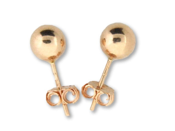 TORMOLA - 19.2k Gold Stud Ball Earrings (Friction-Back) - Columbia Jewelers, Fall River, Massachusetts, USA