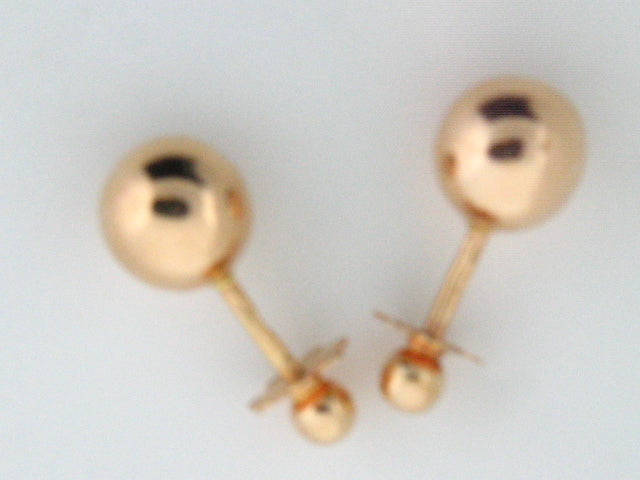TORROSCA - 19.2k Gold Stud Ball Earrings (Screw-Back) - Columbia Jewelers, Fall River, Massachusetts, USA